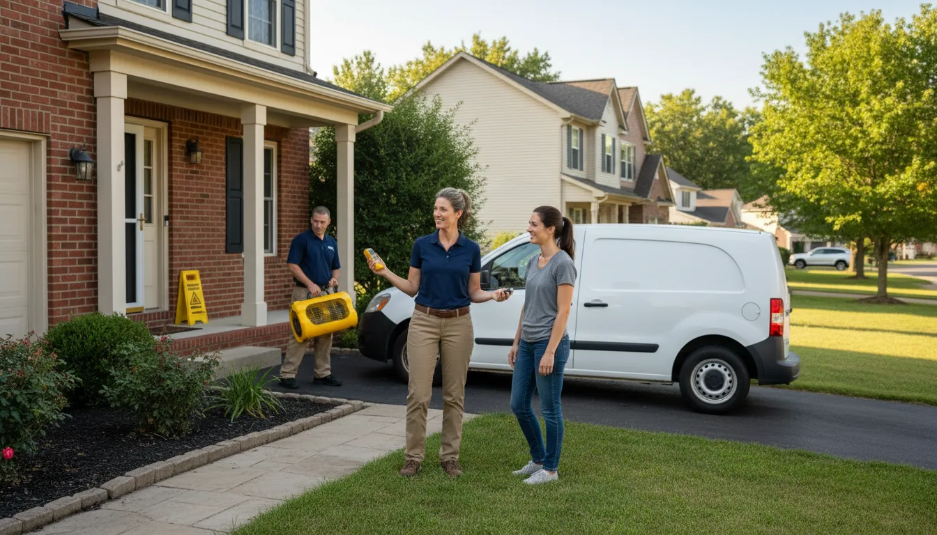 Residential water damage restoration in Bowdoin, ME